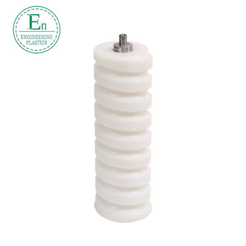 Plastic screw-in bottle pusher for nylon screw food filling machine