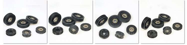 small plastic pulley with bearing