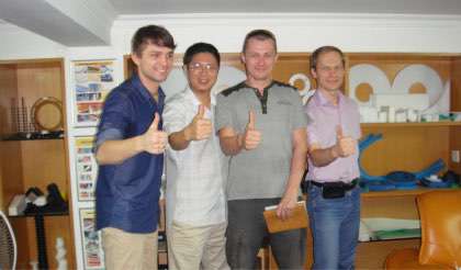 Cooperating with John of the sewage treatment plant